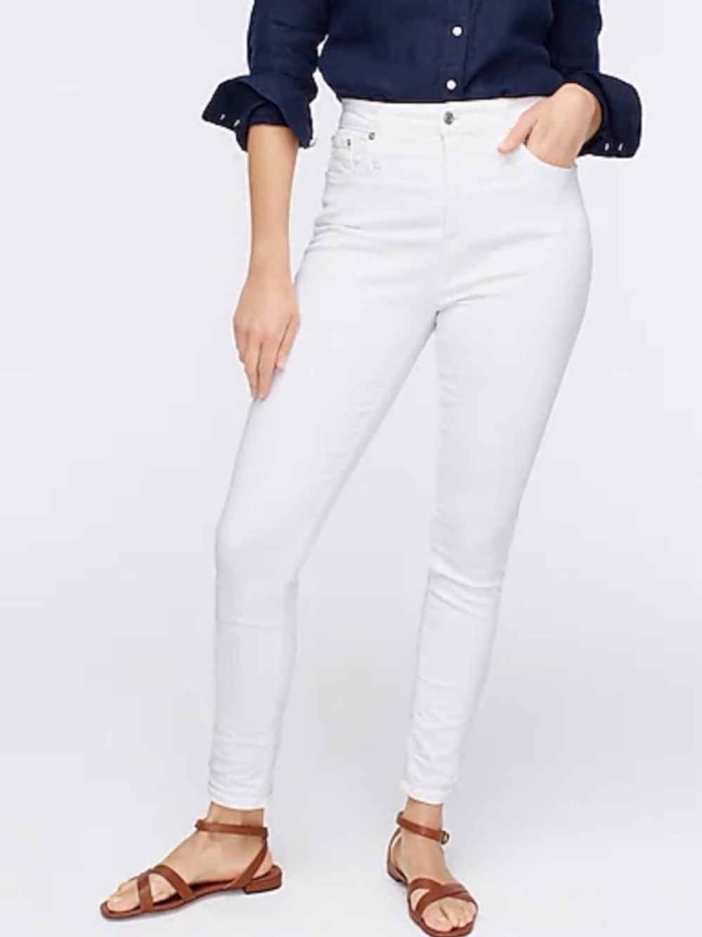 J. Crew Curvy Toothpick Jeans in White